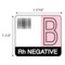 Nevs Label, B Rh Negative 1-1/2" x 1-7/10" White w/Pink & Black LBW-0035 - alternate 2